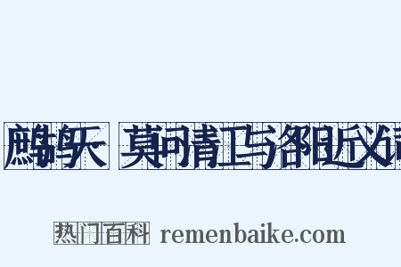 鹧鸪天·莫问清江与洛阳近义词是什么意思的图片